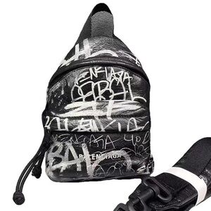 NEW Balenciaga Graffiti Black and White Mini Backpack